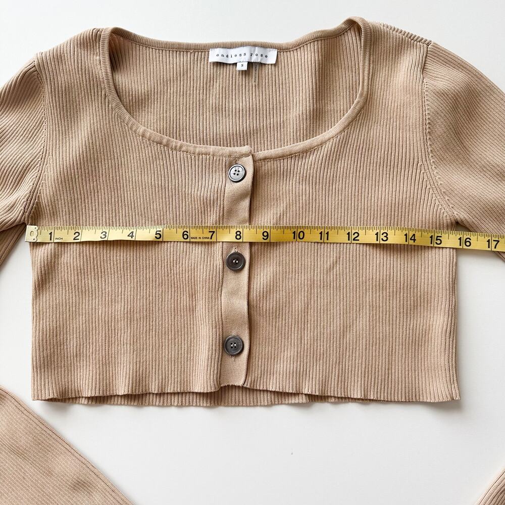 Endless Rose Ribbed Cropped Button Cardigan - Picture 5 of 6